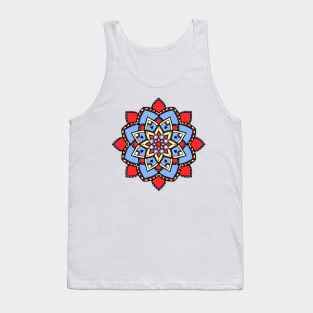 Red and blue mandala pattern Tank Top